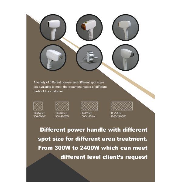 Switchable Adjustable Spot Ice Titanium Laser Diode Hair Removal Machine