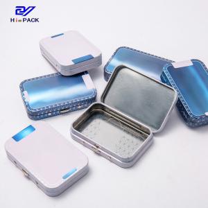China Childproof Rectangular Tin Box Custom Weed Packaging With Logo on sale