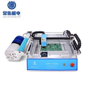 Double Heads CHM-T36VA Desktop SMT Pick And Place Machine 0.025mm Accuracy