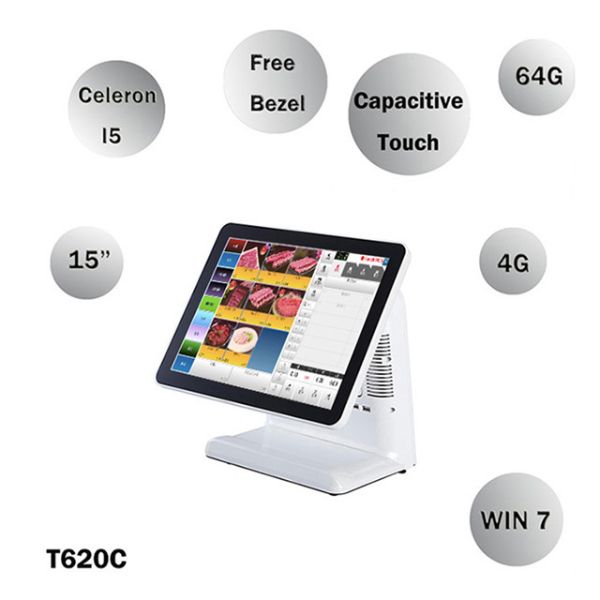 Plastic Housing Touch Screen Register , Windows Linux / Win 7 Pos Touch Monitor