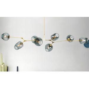 Multi Heads Lampshade 15*16.5mm Glass Modern Hanging Light Fixtures