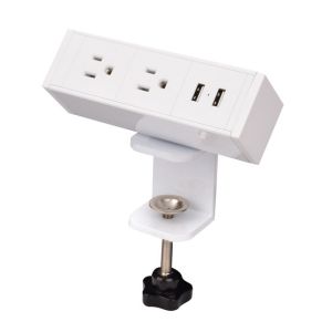 America Desktop Clamp Power Strip 2outlet and 2USB ETL passed