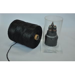 25KD Polypropylene Split Yarn For Electrical Power Cable Twist White Cable PP