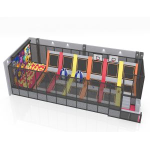 Climbing Wall Outdoor Playset With Trampoline PP Material Waterproof