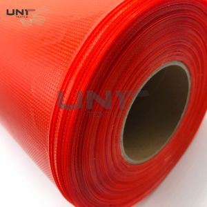 Red Color Embroidery Backing Fabric 100% LDPE Glue Hot Melt Fusible Film For