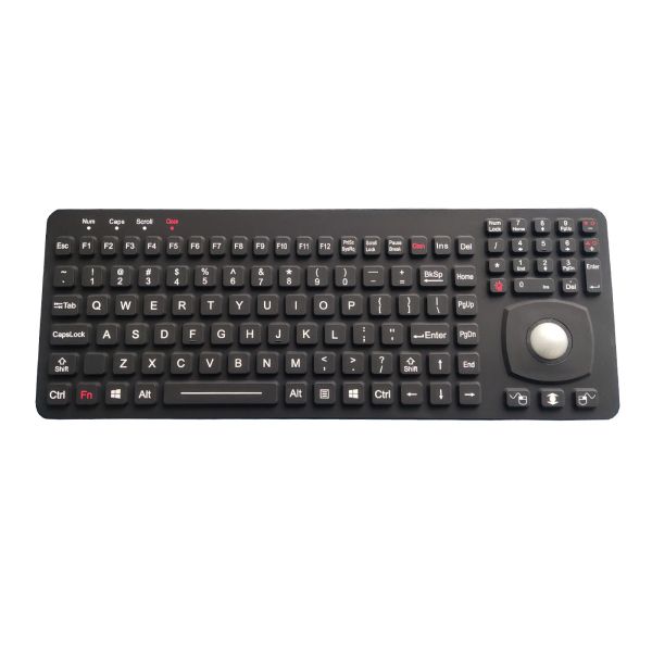 Rectangular Keys Silicone Industrial Keyboard Panel Mount With 25mm Optical