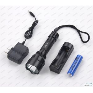 248 Lumens Rechargeable 5w C8 Q5 Cree Led Flashlight Torch For Hunting, Camping