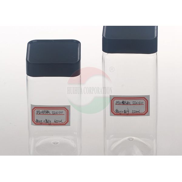 Quality Square Food Grade Clear Plastic Jars With Silk Screen Printing wholesale