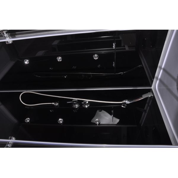 Fashion Massage Corner Shower Stalls , Square Shower Cabin with white acrylic tray and roof 900x900x2150mm