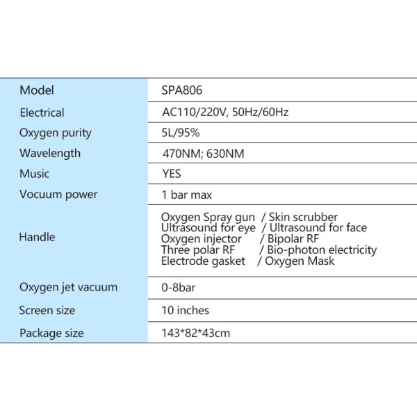 Multifunctional 10 in 1 facial care skin Moisturizing hydra oxygen mask jet peel skin facial care machine