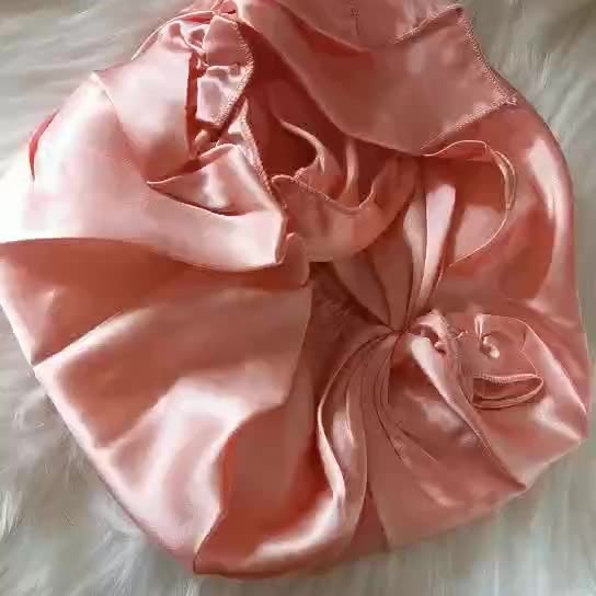 Quality Night Sleeping 22 Momme Mulberry Silk Bonnet Smooth Many Colors wholesale