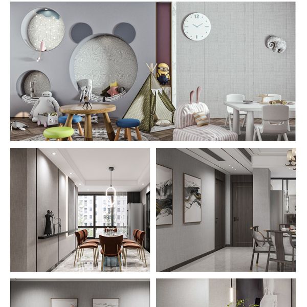 Bamboo Fiber Wallboard Wood Veneer PVC Wall Panels Anti Scratch