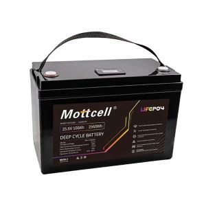 24V Deep Cycle Lithium Battery 25.6V 100ah Solar Lithium Iron Phosphate Battery