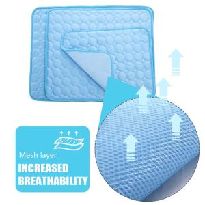 Summer Mat Cooling Ice Silk Pad Washable Pet Cooling Pad Folding Dog Cat Mat