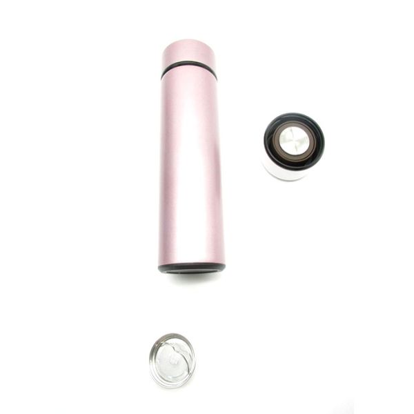 Double Walled Stainless Steel Thermal Travel Cup Thermal Temperature Display 500ml