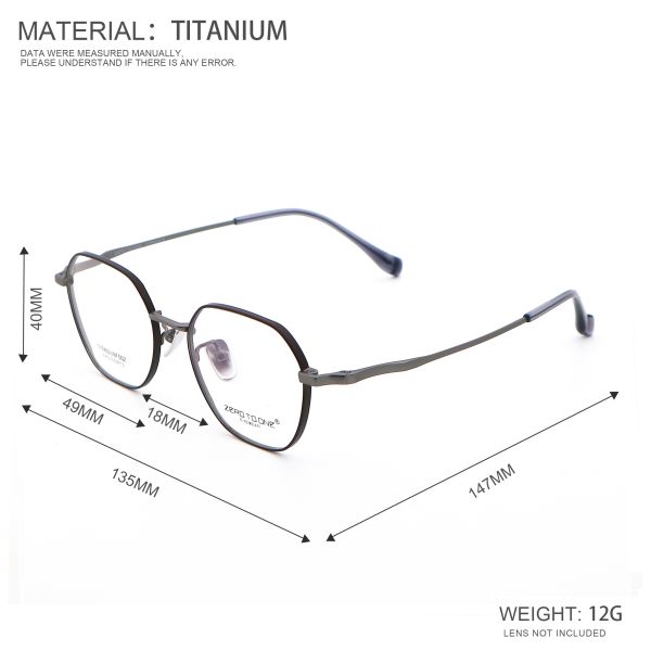 Various Colors Polygons IP Plating Bate Titanium Glasses Frames