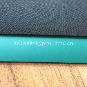 Smooth Rubber Sheet Roll with One Side PVC Surface Green Black Matt