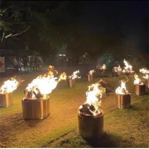 18.7 Inch Stainless Steel Smokeless Fire Pit 34cm Bonfire Portable