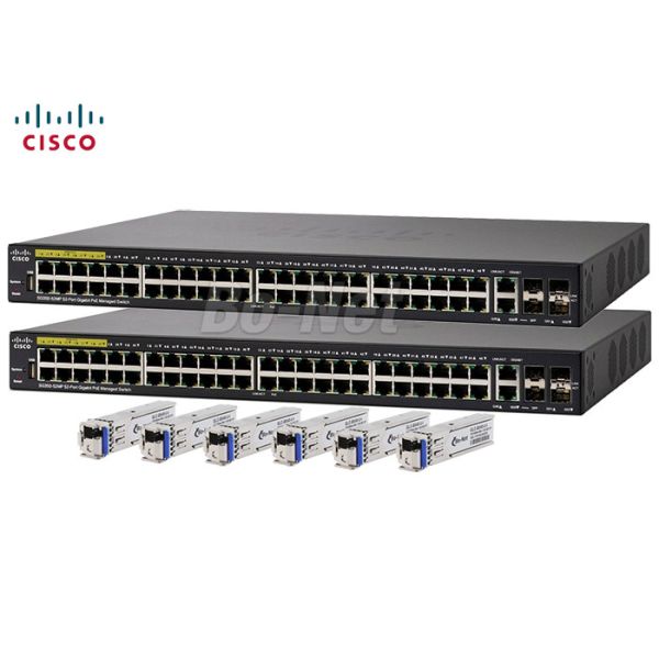 52 Port Cisco Gigabit Switch , PoE Managed Switch 740W 2 Gigabit Copper SFP
