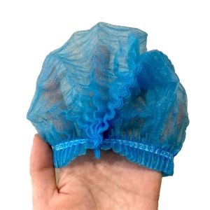 Non Woven Clip Bouffant Hats Disposable Hair Caps Dust Proof Breathable