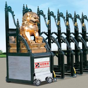 Buy cheap Folding Aluminum Alloy Electric Retractable Fence Gate For Factory Entry from wholesalers