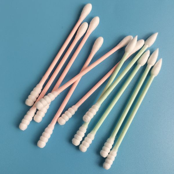 Quality 50pcs/Bag Biodegradable Green Paper Stick Qtips Cotton Bud Swab For Makeup Removing wholesale