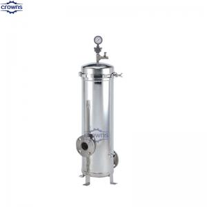 China Liquid Filter Milk Wine Oil Stainless Steel Ss304 Cartridge Filter Housing on sale