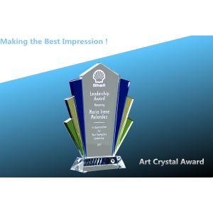 China art deco crystal award/art crystal award/glass trophy/glass award/acrylic award on sale