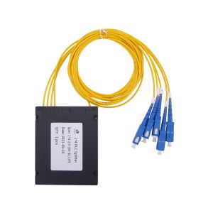 G657A G625D 1X4 SC / UPC ABS Box Fiber Optic Splitter 2.0mm 3.0mm 1m 1.5m Cable