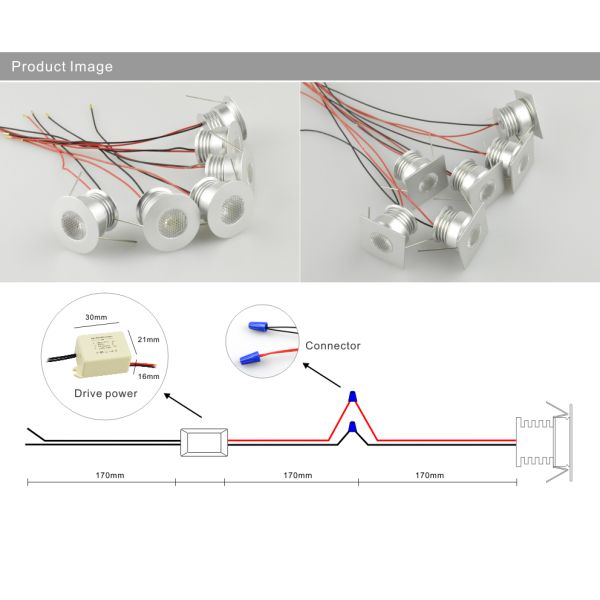 Mini 4W LED wine cabinet showcase lighting LED Recessed light 12V DC/AC, 85-277VAC
