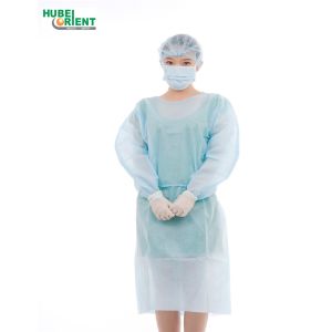 China Breathable 40gsm Disposable Surgical Isolation Gown OEM With Elastic Wrist on sale