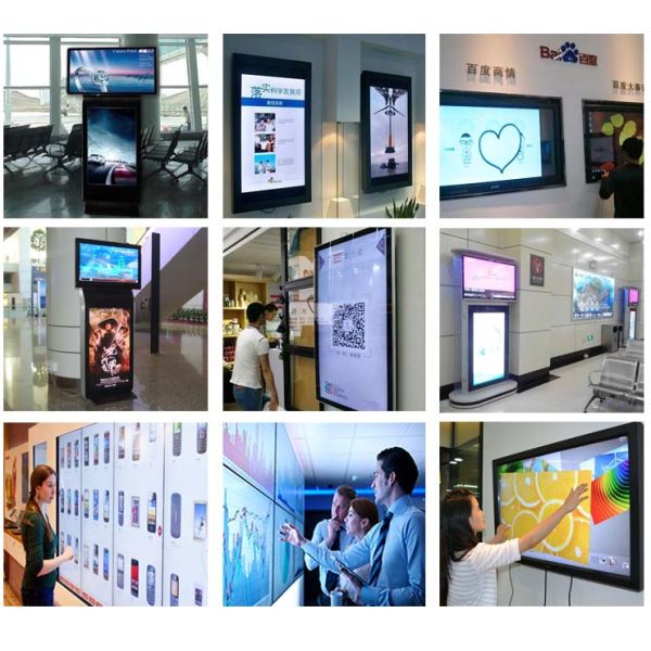 21.5 inch Multi Screens Landscape ultra slim elevator advertising screen wall mount digital signage lcd display
