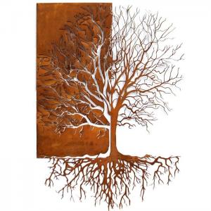 Cheap Living Room Decoration Tree Of Life Wall Metal Art Corten Steel Wall Decor for sale