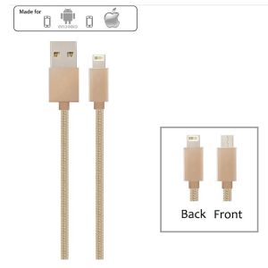 Data micro usb extension cable double sided usb cable for iPhone & android phone