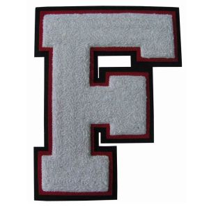 Double Felt Embroidery Chenille Patch 9C Washable Merrowed Border