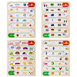 Wooden Alphabetic Puzzle Toy Early Childhood Enlightenment Logic Matching Puzzle