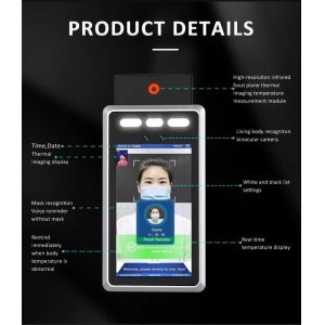 Metal Casing 1.5m 300ms 92% Face Recognition Thermal Camera