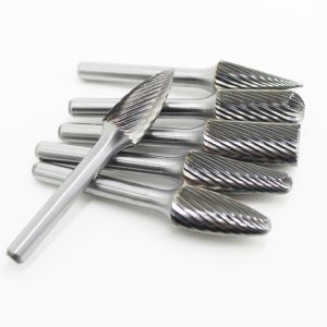 Speed Cutting Tungsten Carbide Rotary Burrs AlTiN Coated Various Tooth Shapes