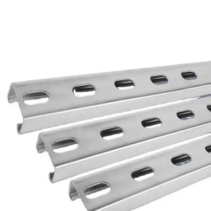 1-3mm Aluminum Strut Channel / Slotted C Channel Customizable Anodizing