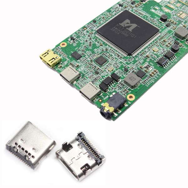 Quality 24P USB 3.1 Type C Receptacle 24-pin Fast Charging Port Female Socket Jack PCB Connector wholesale