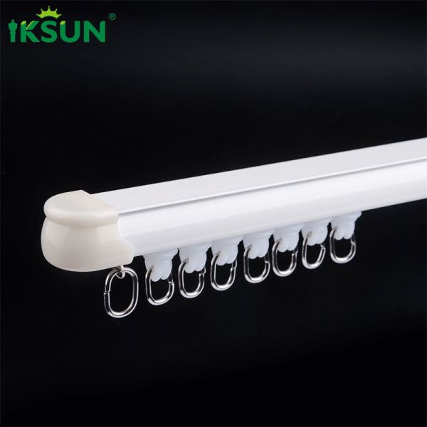 Quality 6.7m White Metal Curtain Track , Curtain Ceiling Rail Track For Shading Backdrop wholesale