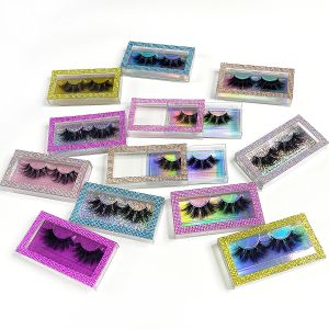 Printable Rectanglar Empty Lash Packaging Boxes With Coated Paper