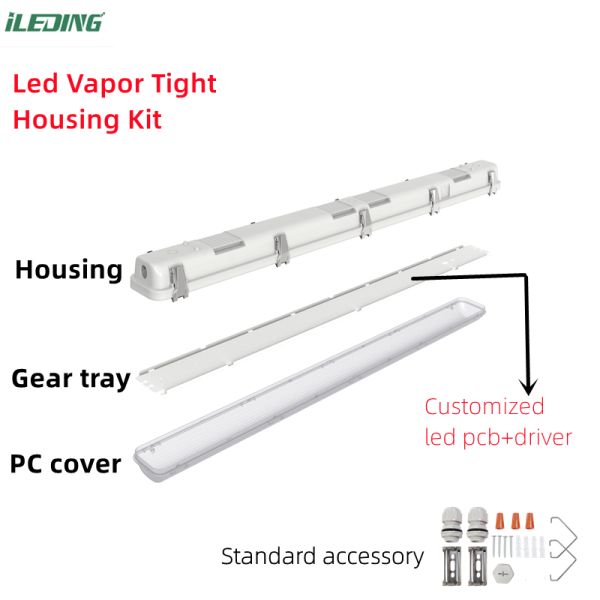 5.5kg Product Weight 8FT 90W 110W Food Storage LED Milky Vapor Tight Light Tri Proof Light Fixtures