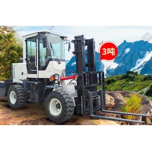 Cheap Small Port Handling Equipments , 4wd 3 To 5 Ton Off - Road Hydraulic Forklift Truck Diesel Machines for sale