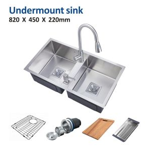 China 82x45 Rectangular Stainless Steel Sink , 18 Gauge Undermount Sink on sale