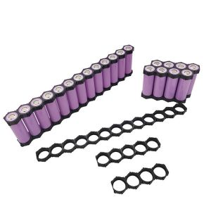 Cylindrical ABS 18650 Battery Holder 2 Cell 6P 10P 13P Size Black Color