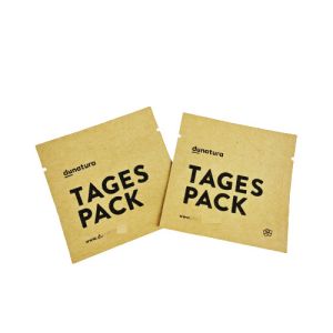 Custom Printed Coffee Loose Tea Sample Sachets 8x8cm Kraft Paper Bag Recyclable