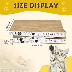 Cardboard Cat Scratcher Pad Durable for Indoor Cats Kitten Reversible Cat
