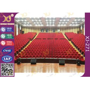 Cheap Durable Lecture Hall Seating With Writing Pad / College Retractable Education Chair for sale