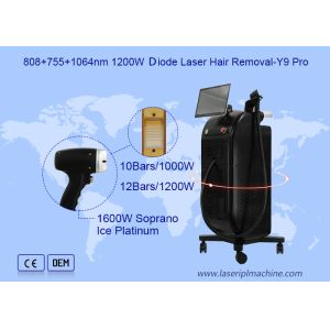 Cheap Single Handle 3 Wavelength 808 755 1064nm 1200W Diode Laser Hair Removal Y9 Pro for sale